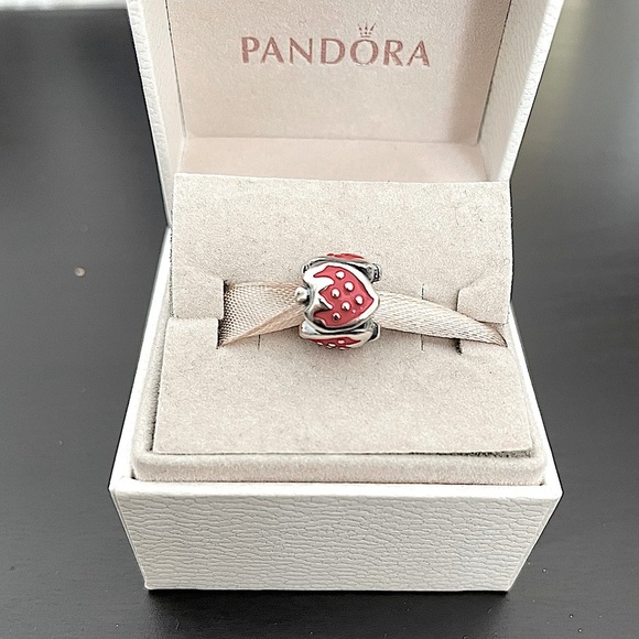 Pandora red enamel strawberry charm - Picture 1 of 4